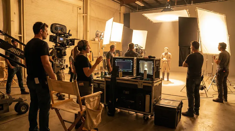 蘑菇视频国际化专业拍摄团队合作现场